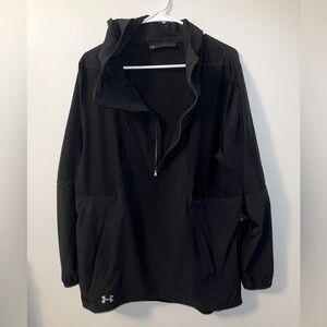 Under Armour Black Windbreaker Half/Quarter Zip Size Medium